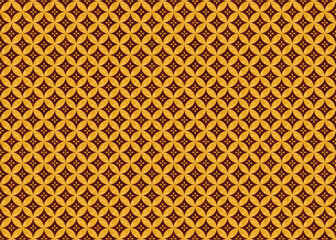 和柄七宝　和紙素材_赤&times;金