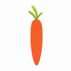 Carrot, flat illustration.Vector illustration flat icons. 
