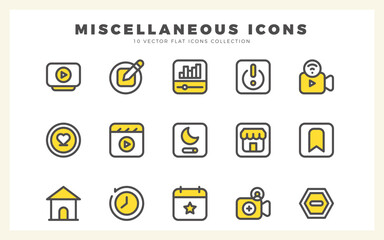 15 Facebook Two Color icons pack. vector illustration.