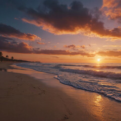 Fototapeta na wymiar Beautifull Sunset On The Beach