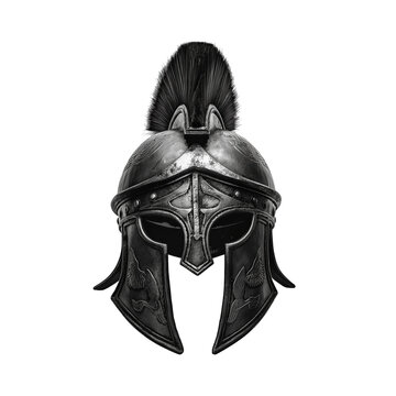 medieval knight helmet isolated