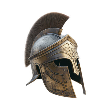 medieval knight helmet and sword