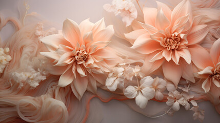 Natures elegance in Peach Fuzz hue a peaceful botanica