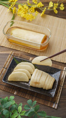 日本の食べ物｜大根の漬け物・醤油漬け　イメージ