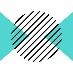 Black and Blue Geometric Shape