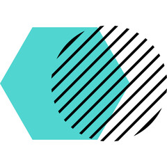 Black and Blue Geometric Shape