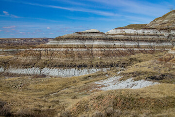 Early in the spring, badlands. Drumheller Alberta, Canada.