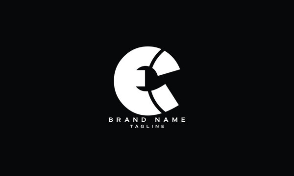 EC, CE, Abstract initial monogram letter alphabet logo design