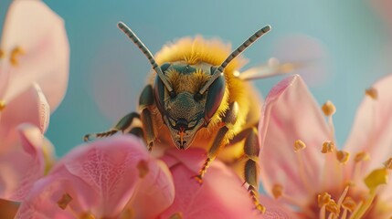 bee on a flower.