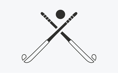 Crossed field hockey stick silhouettes - 754299258