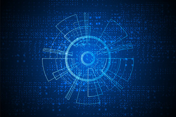 Obraz premium Sci fi futuristic user interface, HUD, Technology abstract background , Vector illustration. 