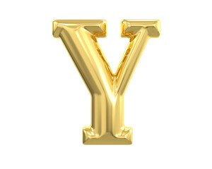 Gold Letter Y