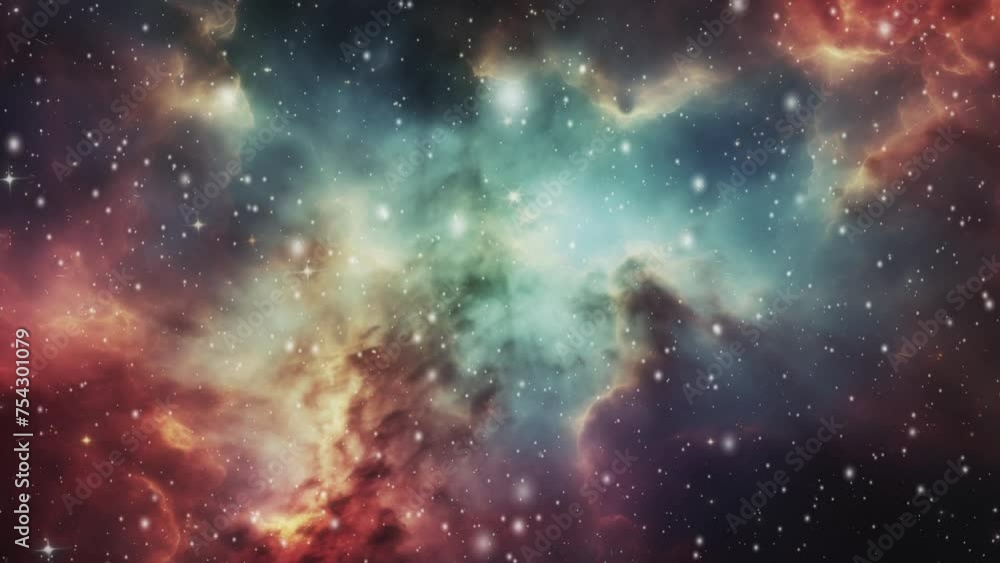 Wall mural flight through space. the background of the universe.