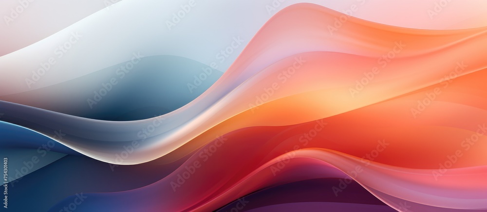 Poster a close-up view of a modern wallpaper background with vibrant colors and wavy lines creating a visua