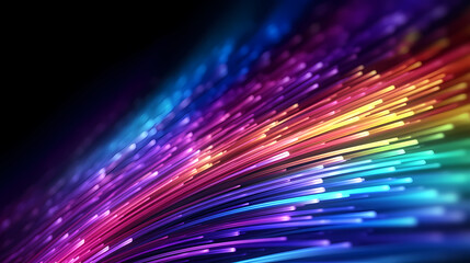 Fototapeta na wymiar Colorful optical fiber intense color technology background