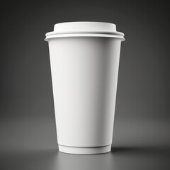 White paper coffee cup. AI generative.