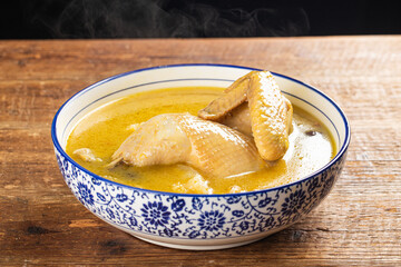 Chinese food-Fish gelatin chicken soup