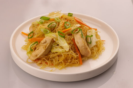 Pancit Bihon is Filipino Rice Noodles.