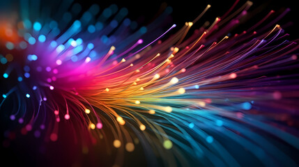 Fiber optics colorful