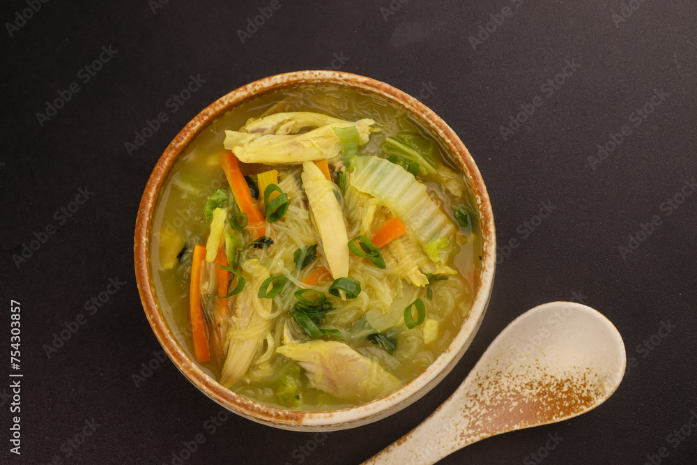 Canvas Prints Chicken Sotanghon is Filipino Glass Noodles Soup.