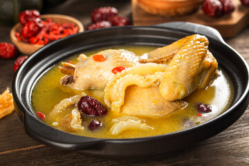 Chinese food-Fish gelatin chicken soup