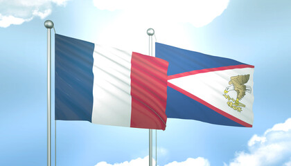 France and Samao Flag Together A Concept of Realations