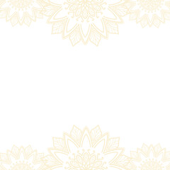 Ornamental mandala with golden color arabesque floral pattern islamic east style