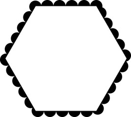 Scalloped octagon frame