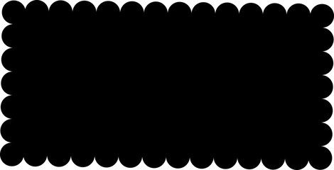 Scalloped rectangle element