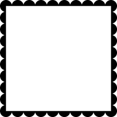 Scalloped square frame