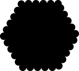 Scalloped octagon element