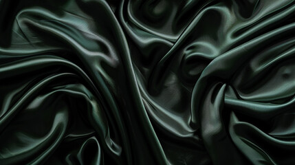 Obraz premium Black and Dark green silk background