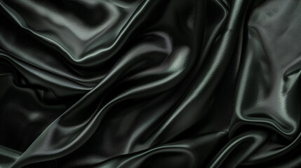 Obraz premium Black and Dark green silk background