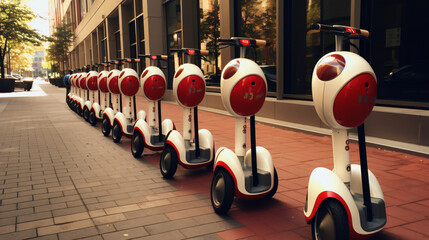 Robotic scooter charging stations .