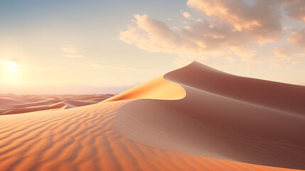 Fototapeta na wymiar Rolling Dunes Windsculpted Sands Stretching 