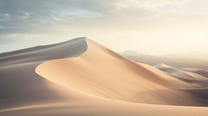Fototapeta na wymiar Rolling Dunes Windsculpted Sands Stretching 