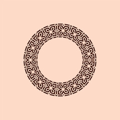 modern ornamental circle frame border decorative pattern