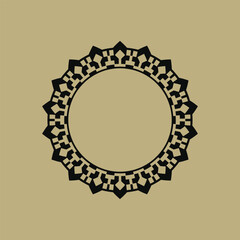 modern ornamental circle frame border decorative pattern