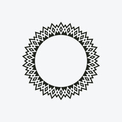modern ornamental circle frame border decorative pattern
