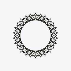 modern ornamental circle frame border decorative pattern