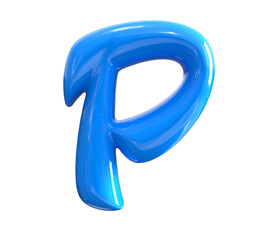 Blue Letter P