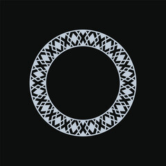 modern ornamental circle frame border decorative pattern