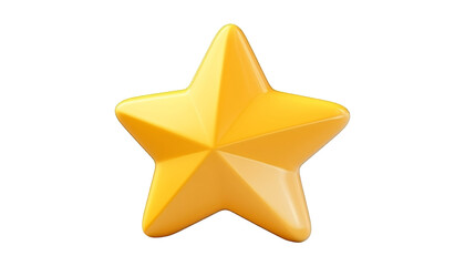 Obraz premium golden star icon isolated on transparent background cutout