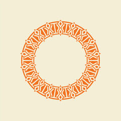 modern ornamental circle frame border decorative pattern