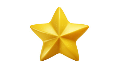 golden star isolated on transparent background cutout