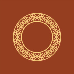 modern ornamental circle frame border decorative pattern