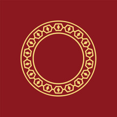 modern ornamental circle frame border decorative pattern