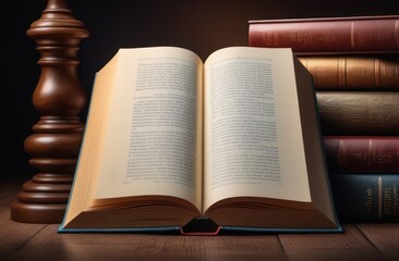 An open book lies on the table. World book's day concept.