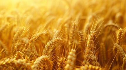  a close up of a field of wheat with the sun shining through the ears of the ears of the wheat.
