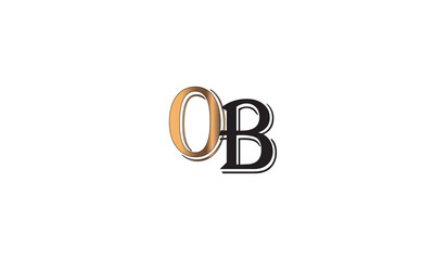 OB, BO, O, B Abstract Letters Logo Monogram	